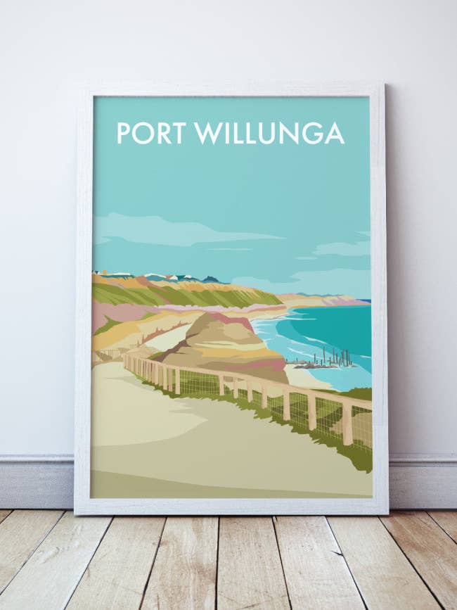 Port Willunga Travel Print for wholesale by Seascape Prints