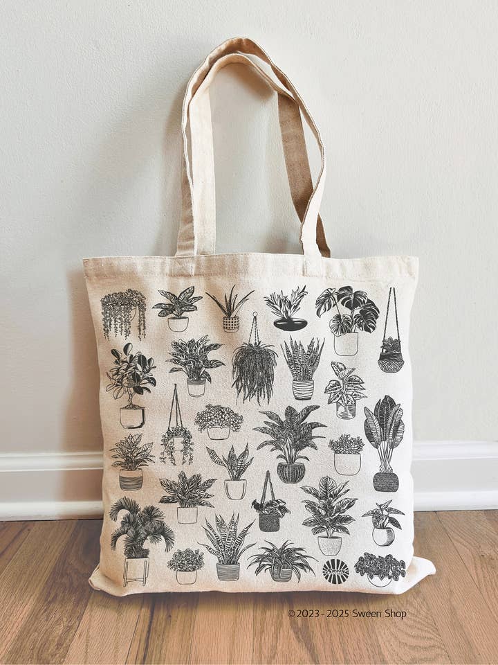 Sac fourre-tout en toile de coton pour amoureux des plantes Cadeau pour jardinier pour la vente par Sween Shop