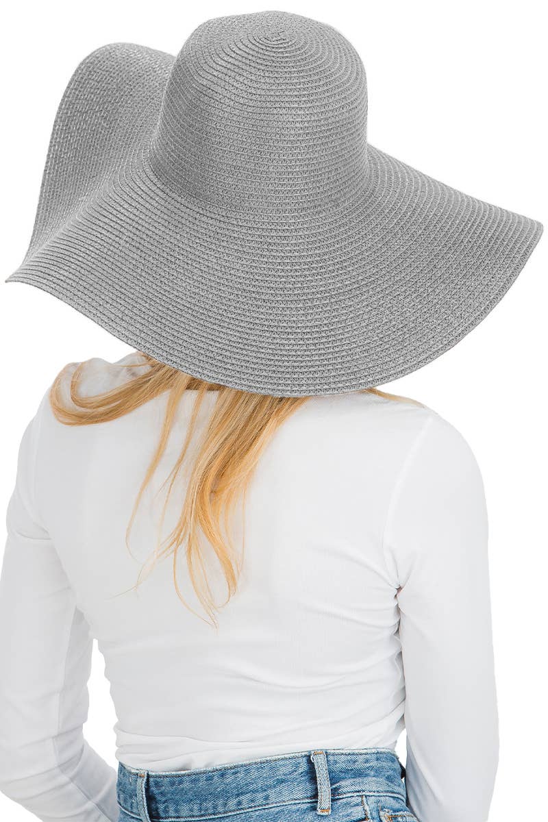 Cap Zone - Venta al por mayor Sombrero de paja - Mujer - Sombrero de sol de paja con tejido apretado, color sólido y ala ancha flexible29