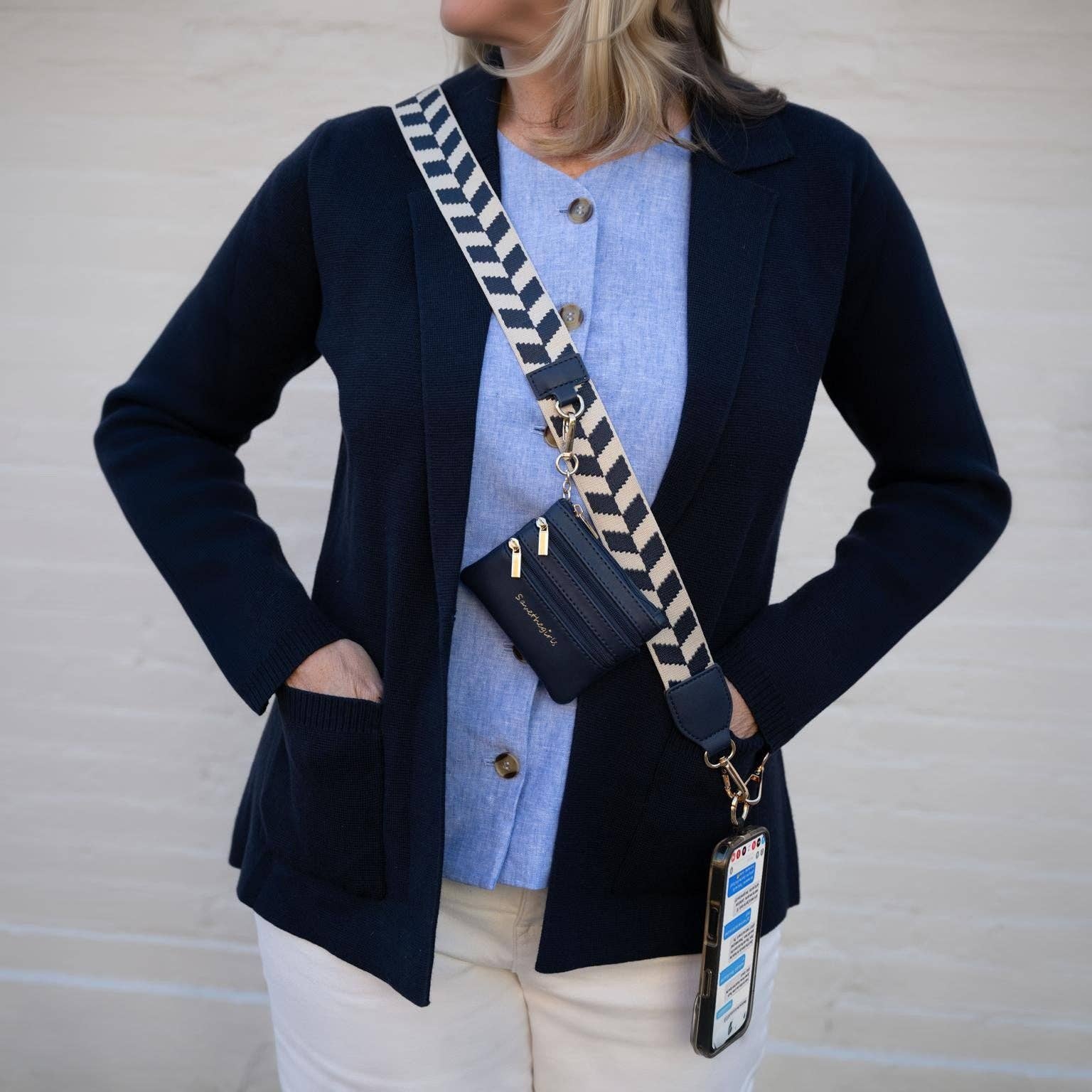 Save The Girls - Wholesale Phonecase Strap - Clip & Go Strap w/Zippered Pouch Chevron14