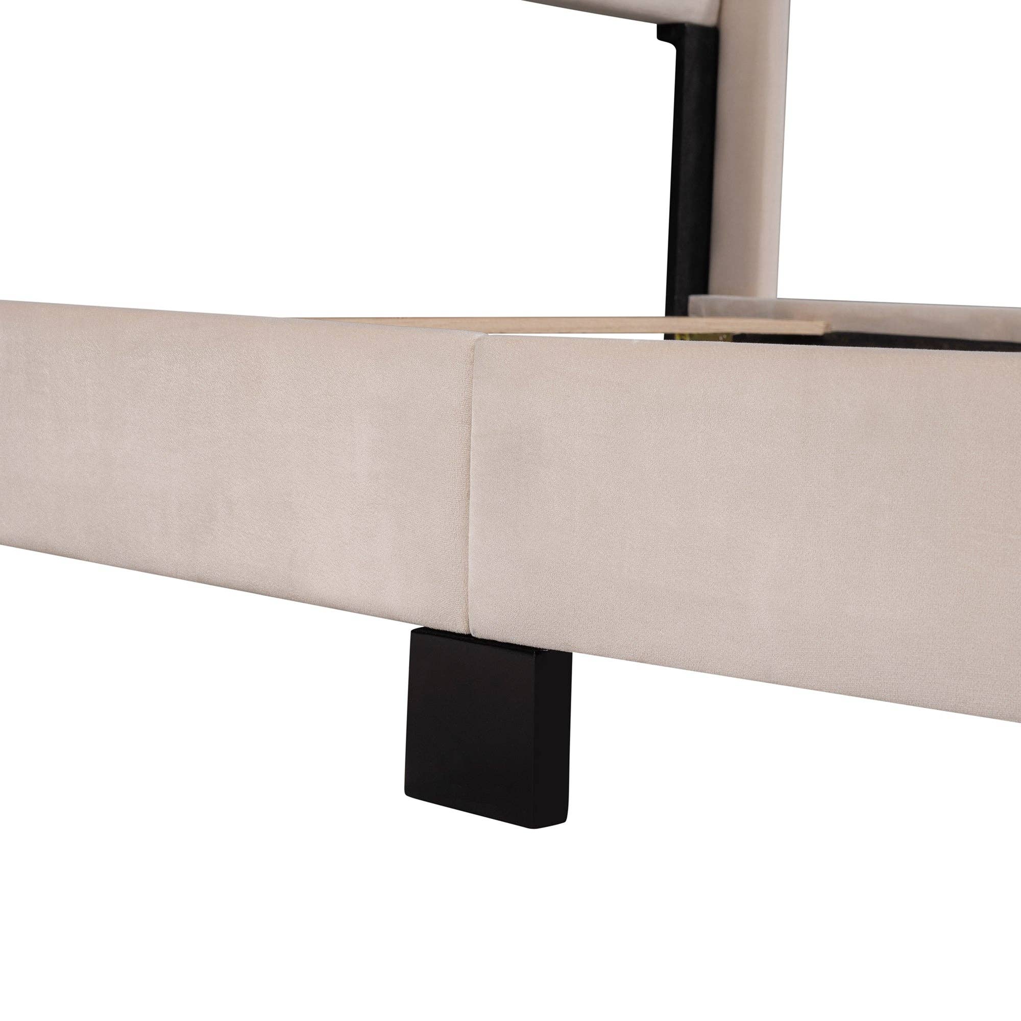 VTNG50 - Wholesale Bed - Queen Size Velvet Upholstered Platform Bed,Box Spring Needed13