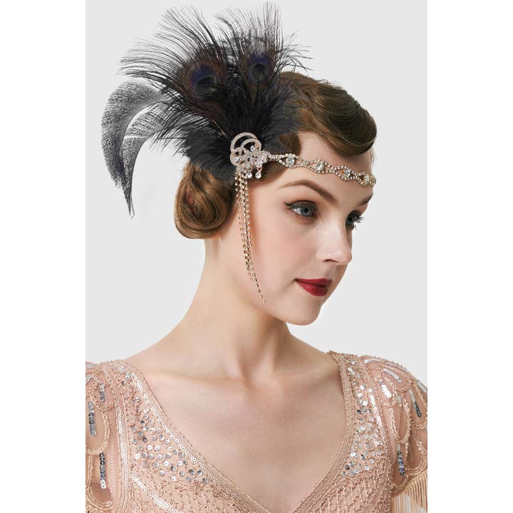 BABEYOND - Wholesale Fashion Headband - Women's - Rhinestone Chain Flapper Headband5