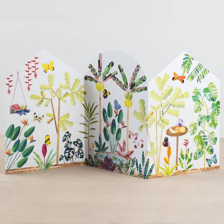 Paperwhale Cards & Paper Goods – wholesale Everyday greeting card – Butterfly House Concertina Card1