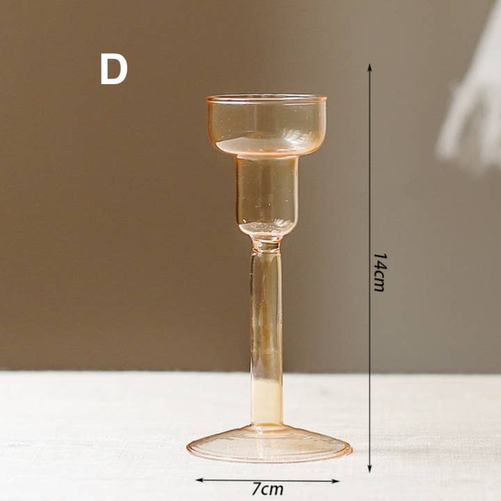 IVORE.GROUP - Wholesale Candle Holder - Vintage Style Glass Candlestick Holder