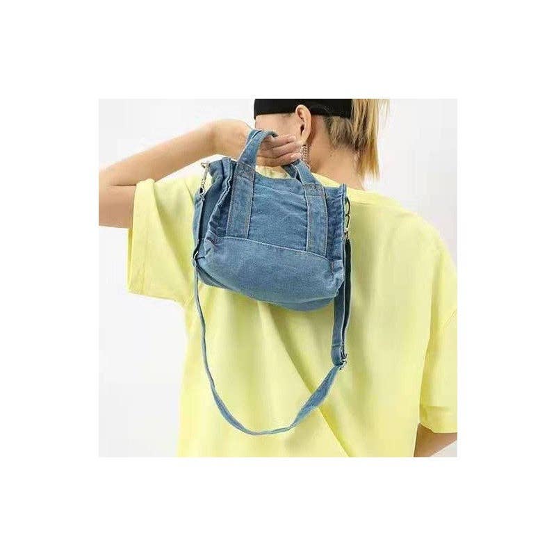 ShieldChic - Vente Sac à bandoulière – femme - Sac à bandoulière en jean à bretelles amovibles6