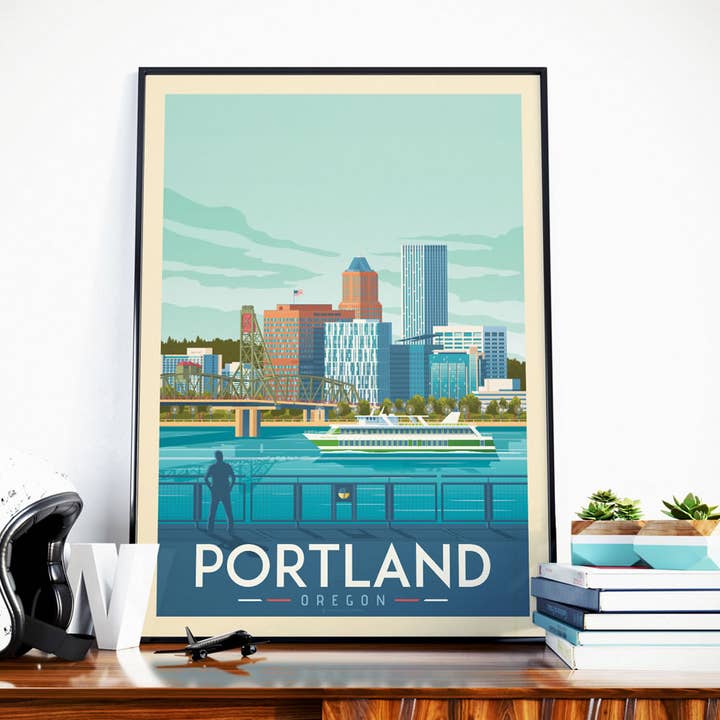 Póster de viaje de Portland Oregon - EE. UU. para venta al por mayor de Olahoop Travel Posters