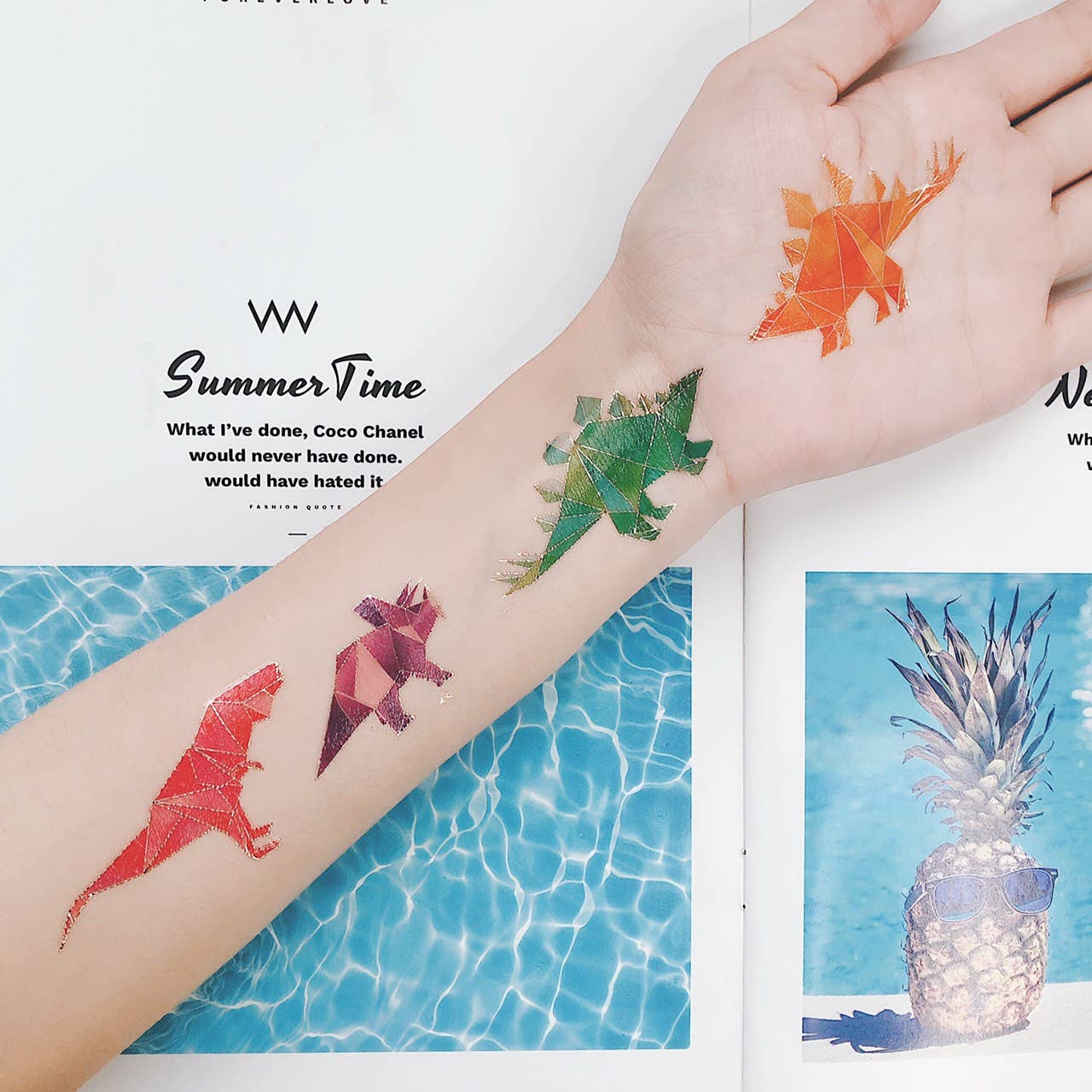 Luminous Dinosaur Theme Temporary Tattoo Stickers Glow In - Temu