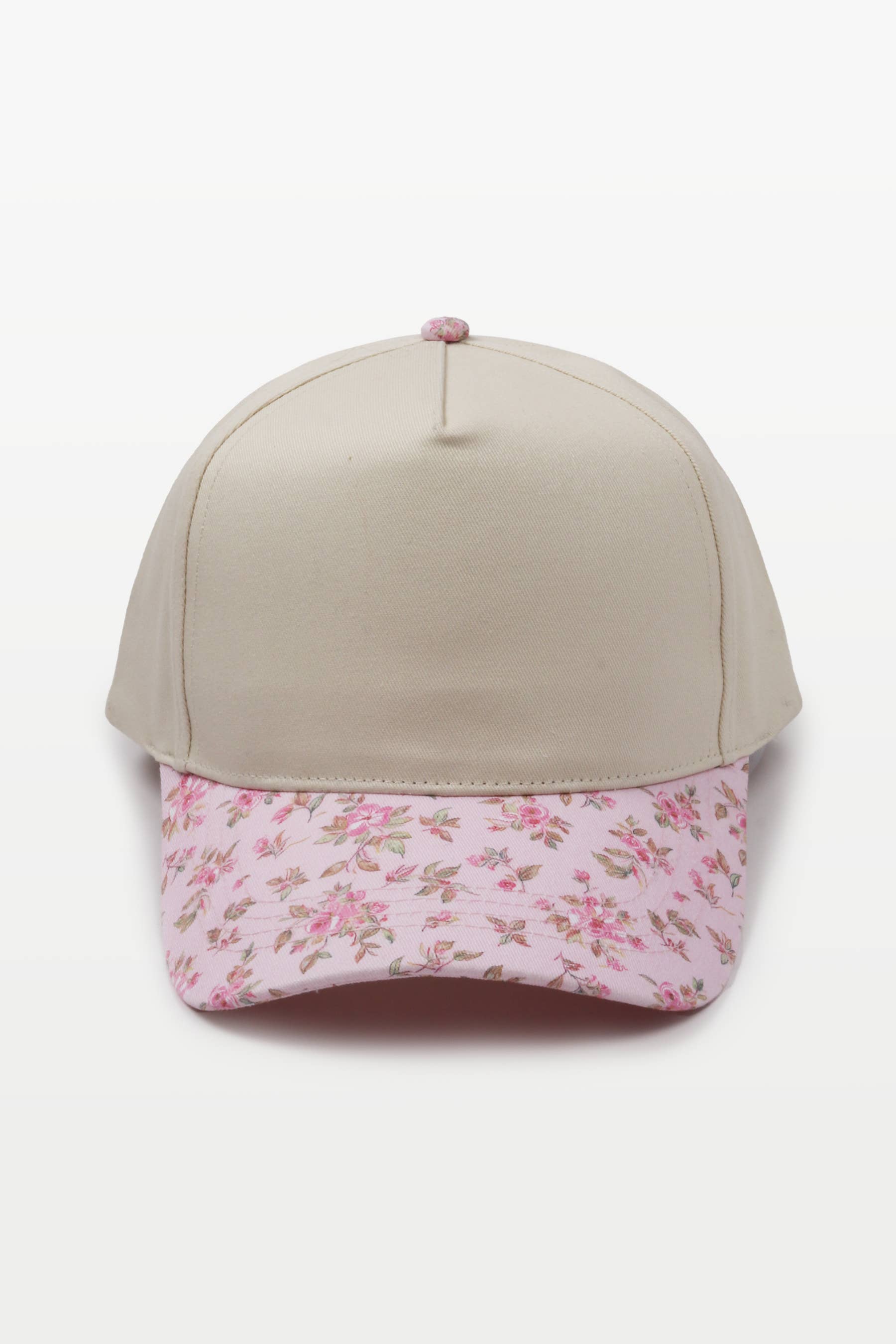 David And Young - Wholesale Baseball Cap - Women's - FLORAL PRINT BRIM Two Tone Baseball Cap0