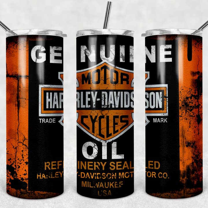 FaithHopeFashionsLLC - Wholesale Insulated Mug/Tumbler - Harley Davidson Genuine Oil Tumbler