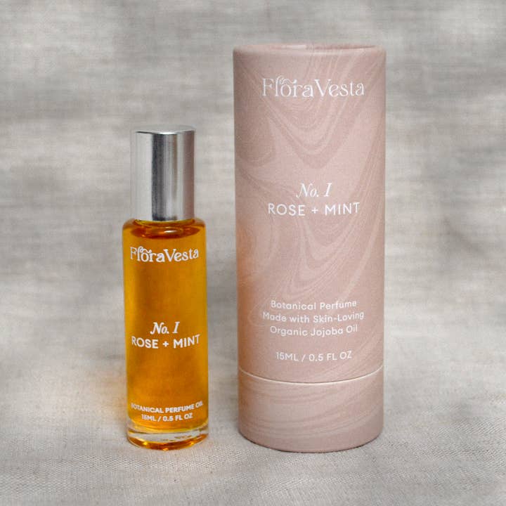 Ros & Mynta Parfymolja Rollerball / Helt Naturlig Parfym för wholesale av Flora Vesta