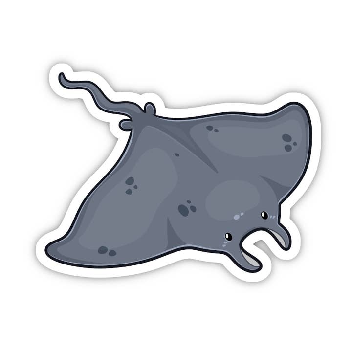 Manta Ray Sticker | Cute Animal Sticker For Water Bottle for wholesale by Vancity Stickers