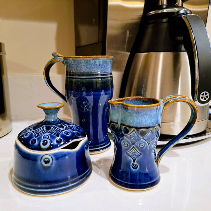 Plays in Mud Pottery - Wholesale Pitcher - Cream and Sugar Set Handmade Stoneware Made to Order18