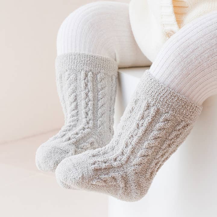Little Trendy - Wholesale Socks - Baby - Baby newborn twist texture thickened warm socks7