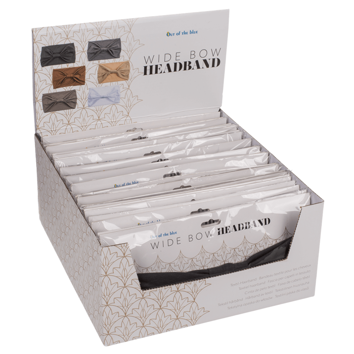 Out of the blue KG - Wholesale Fashion Headband - Women's - Textile Hairband, Bow, approx. 14 x 24 cm,2