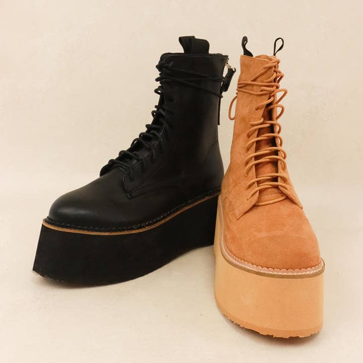 THE RIVETER - FESTIVAL FAVE, Stivale da Combattimento con Plateau per la vendita all'ingrosso da parte di Lemonade Shoes