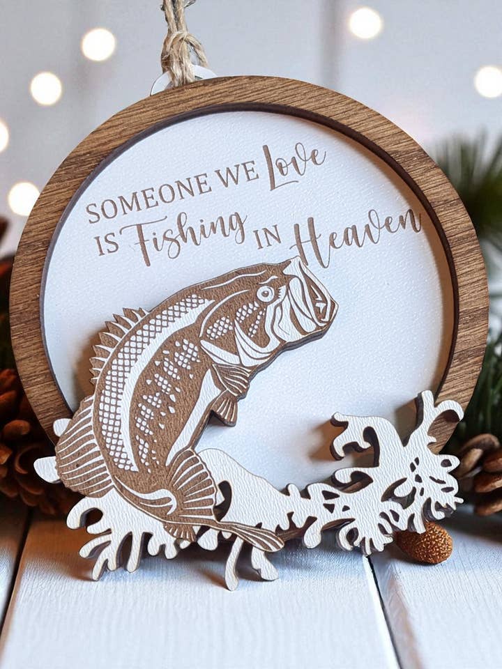 FISHING MEMORIAL ORNAMENT for wholesale by Richer Design Co.
