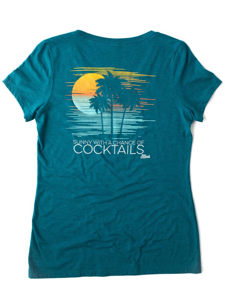 Solskin, mulighed for cocktails — dame triblend V-hals T-shirt for engroshandel hos Team Cocktail