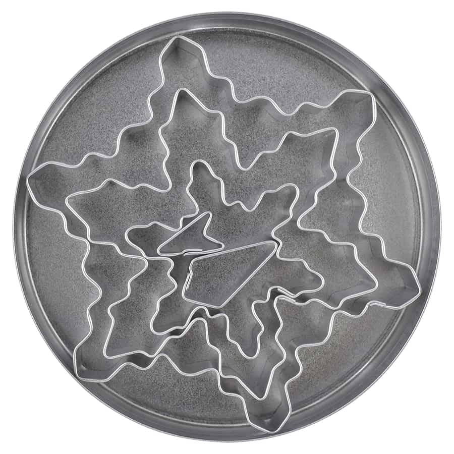 R&M International – wholesale Biscuit cutter – Snowflake 5 PC Cookie Cutter Set in Tin Can0
