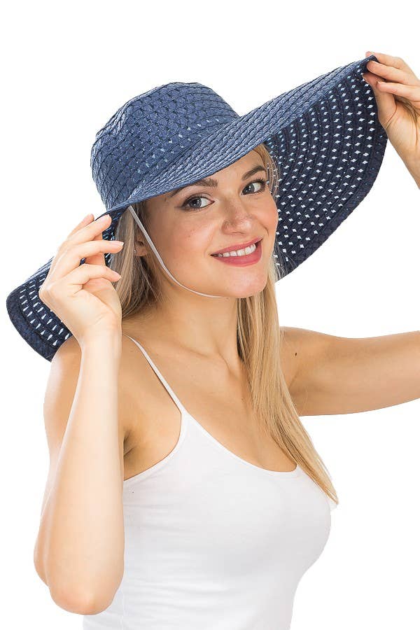 Cap Zone - Wholesale Straw Hat - Women's - Petite Open Weave Light-Weight  Floppy Brim Sun Hat10
