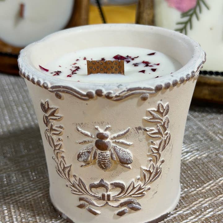 Brown's Creek Honey Farm - Wholesale Jar/Filled Candle - Bee Planter Soy Candle2