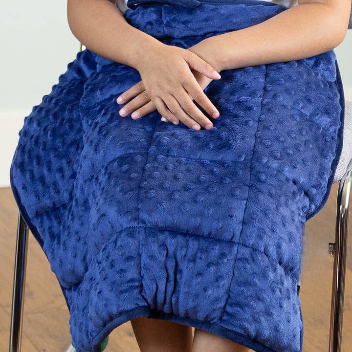 Bouncyband LLC - Wholesale Bedding Blanket - Kids & Baby - Portable Weighted 5lb Dual Textured Sensory Lap Pad for Kids5