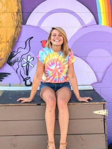 Tie Dye Tee for wholesale by Happy Sloth Co.