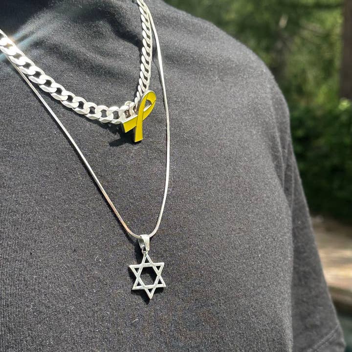 ALEF BET JEWELRY - Wholesale Pendant/Charm Necklace - Jewish Star Pendant for Men