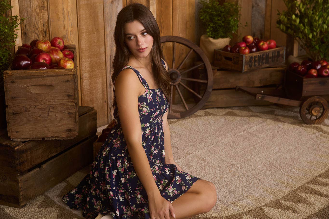 Blu Pepper – wholesale Dress – Women's – FLORAL SLEEVELESS TIERED MINI DRESS10