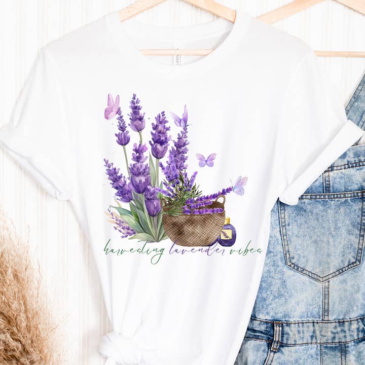 Lavendelfärgad T-shirt / Lavendere Liv för wholesale av One Nine