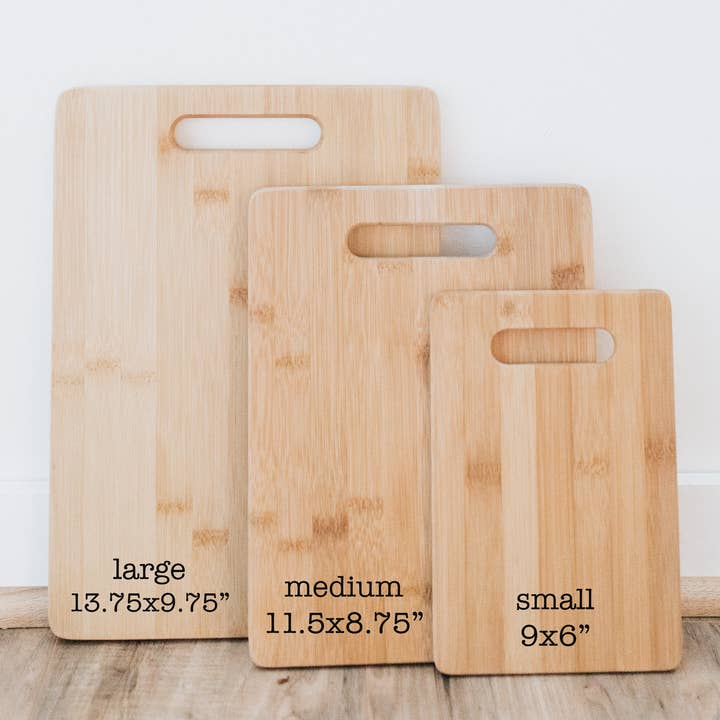 Our Board Boutique - Wholesale Cutting Board - Logo or Custom Design Rectangular Board (At the Bottom Corne