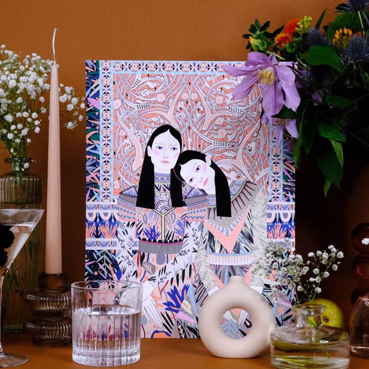 Impressão artística Sisters Giclee por atacado de Sasha Ignatiadou