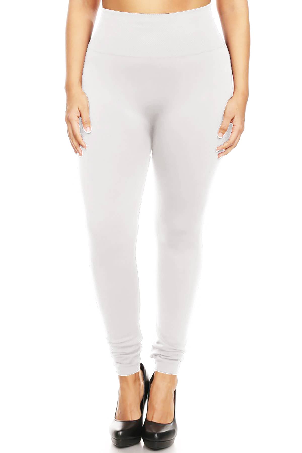 MOA COLLECTION - Wholesale Fashion Leggings - Women's - Women's Plus Size Banded Waist Leggings with Fleece Lining8