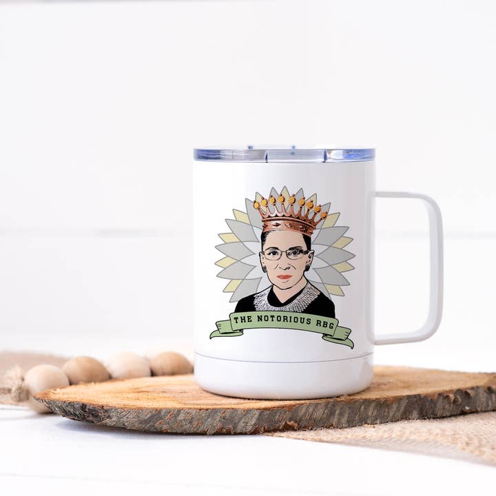 Calm Down Caren – wholesale Insulated mug/tumbler – Notorious RBG Stainless Steel Travel Mug - Ruth Bader