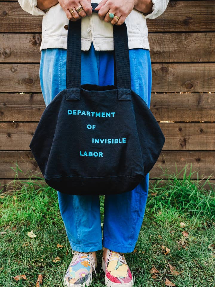 Navy Large Tote for wholesale by Department of Invisible Labor