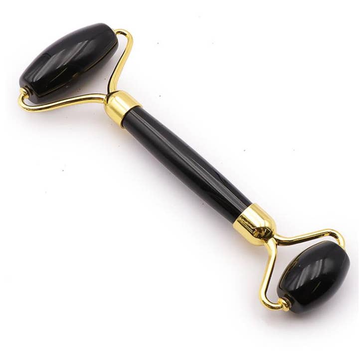 "CHI" black obsidian massage roller Mexico A for wholesale by La Boîte à Cailloux