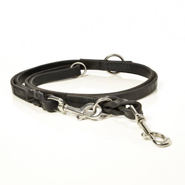 Kenjan Double ligne en cuir noir – 18 mm – 220 cm pour la vente par Kenjan Læderværksted