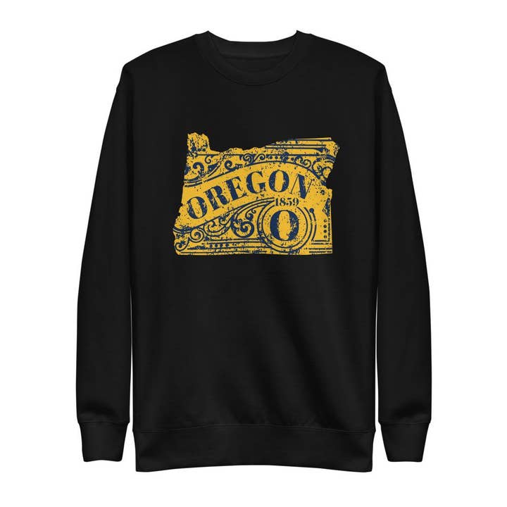 1859 Stamp Sweatshirt- Oregon for wholesale by Etta and James Junction