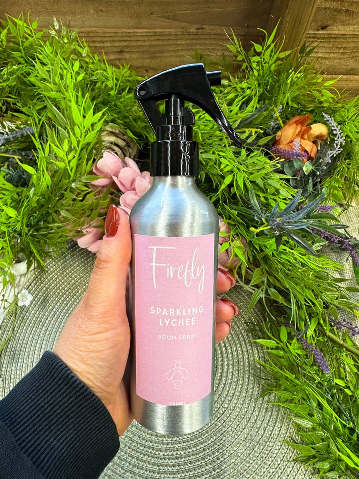 Sparkling Lychee Room Spray for wholesale by Firefly Handmade Creations ltd