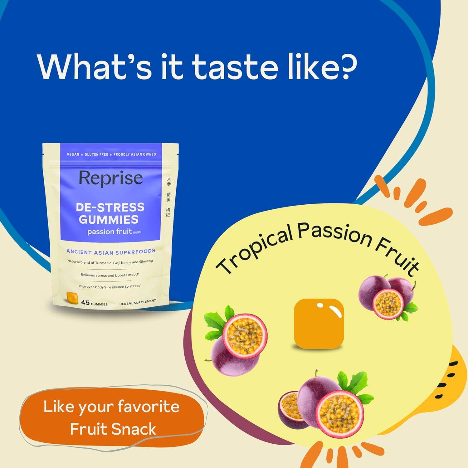 Reprise - Vente Supplément oral/vitamine - Gummies De-Stress3