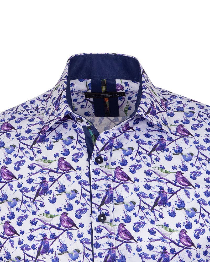 Blue Birds in Tree Print Shirt for wholesale on Faire5