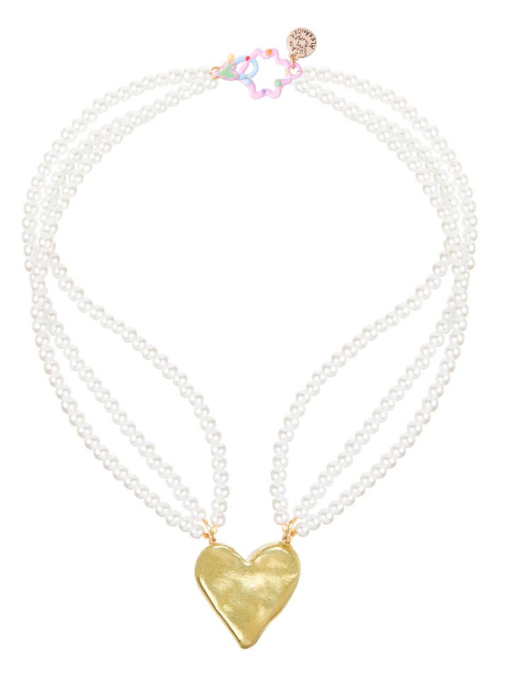 Whole Heart Necklace Pearl for wholesale by Susan Alexandra