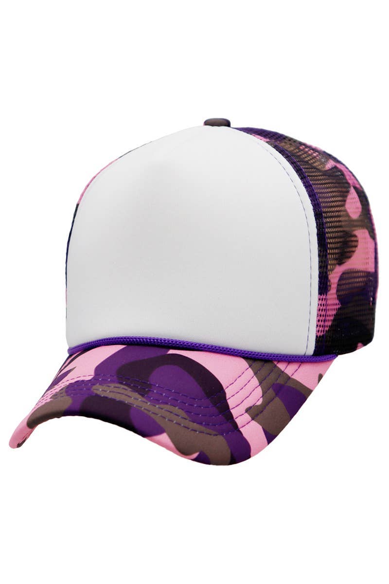 Cap Zone - Wholesale Trucker Hat - Unisex - Camouflage Five Panel Foam Trucker Hat19