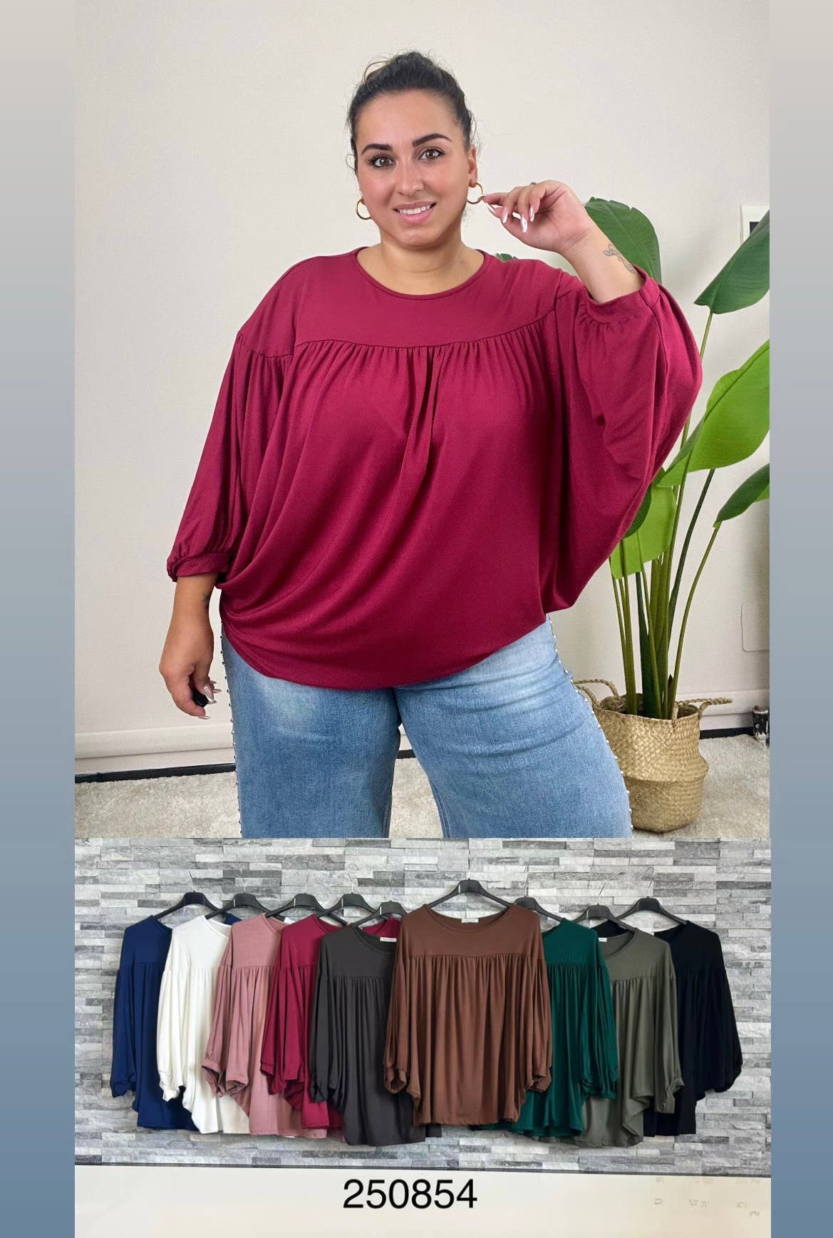 DIADEMA CURVY - Wholesale Blouse - Women's - Curvy women's sweater0