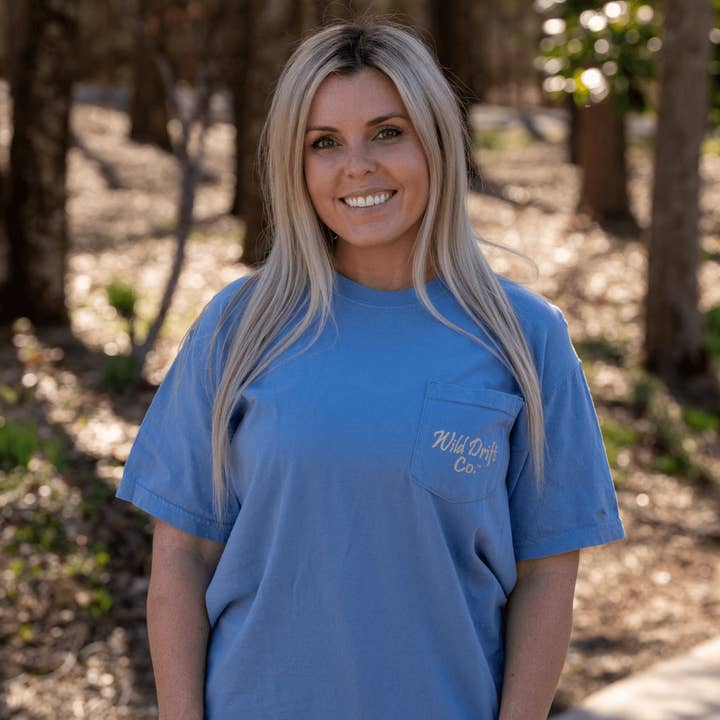 Washed Denim Polling Shirt for wholesale by Wild Drift Co. (WDC)