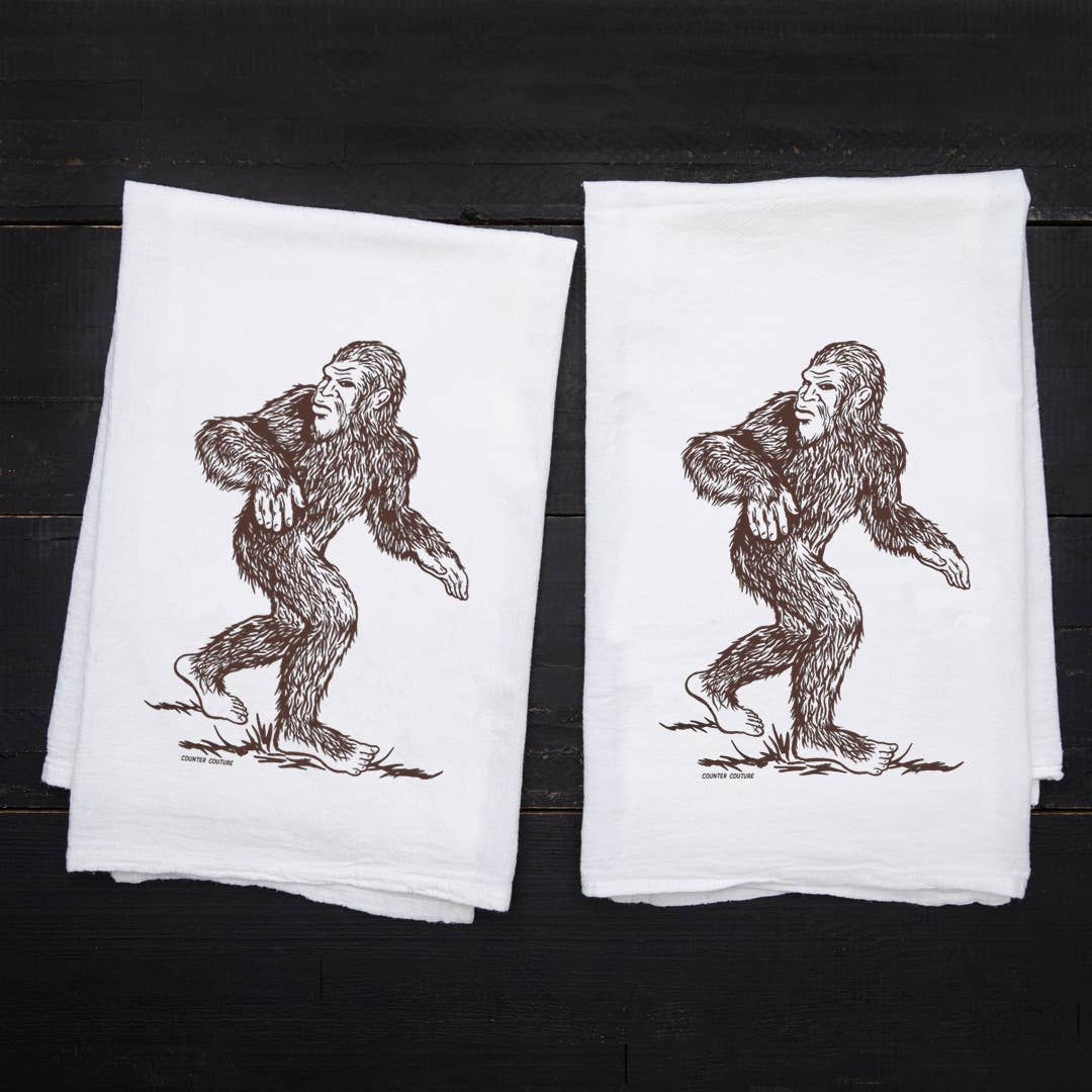 Counter Couture - Wholesale Tea Towel - Sasquatch Tea Towel | Made in USA | Hanging Loop3