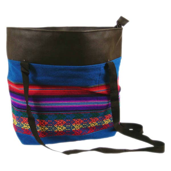 Bolso de hombro Manta con asas, cremallera y bolsillos forrados para venta al por mayor de Sanyork Fair Trade