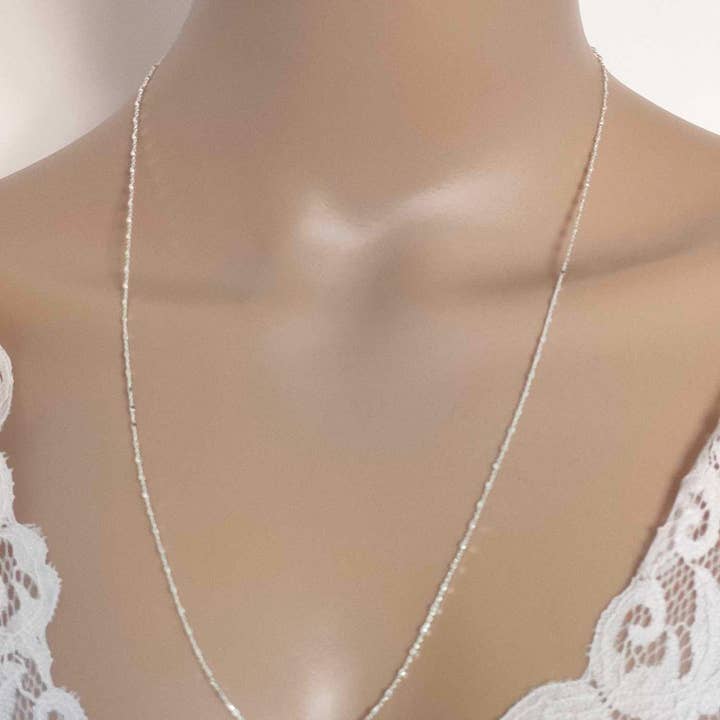 Thanina bijoux - Wholesale Link & Chain Necklace - 925 silver chain with square links2