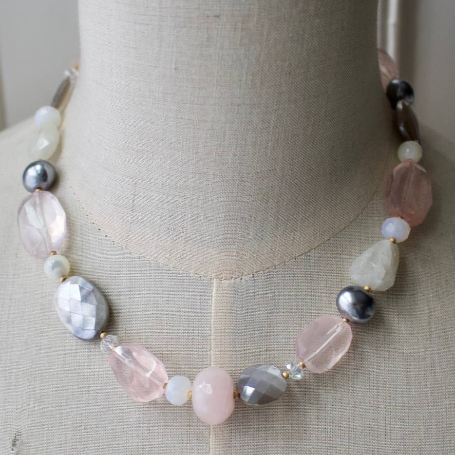 a.v. max - Wholesale Kralen/parelketting - Gefacetteerde Echte Klomp Ketting|9 kleuren4