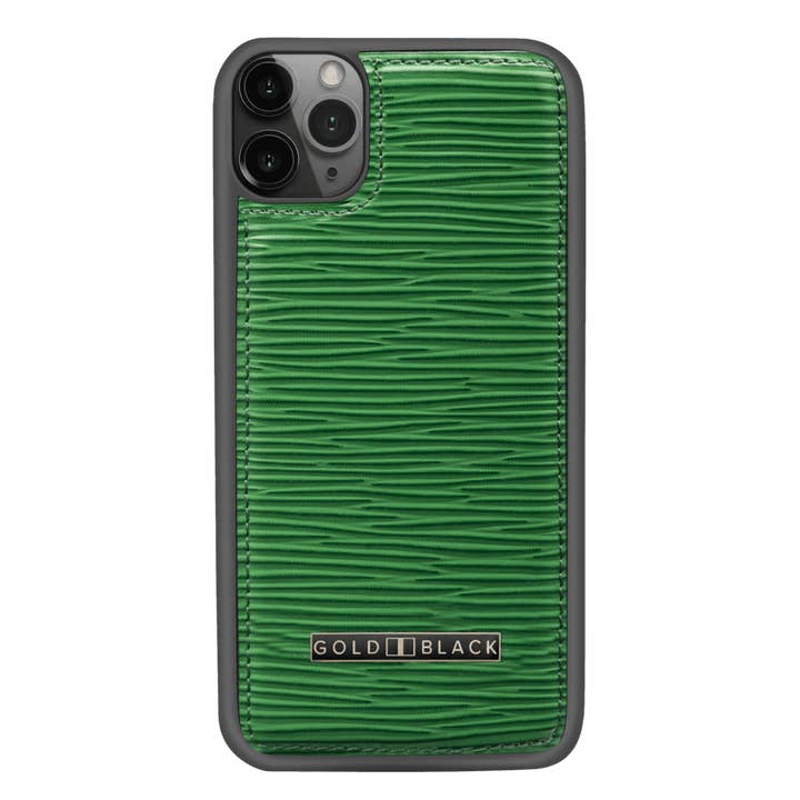 funda de piel iphone 11 pro max unico verde para venta al por mayor de GOLDBLACK