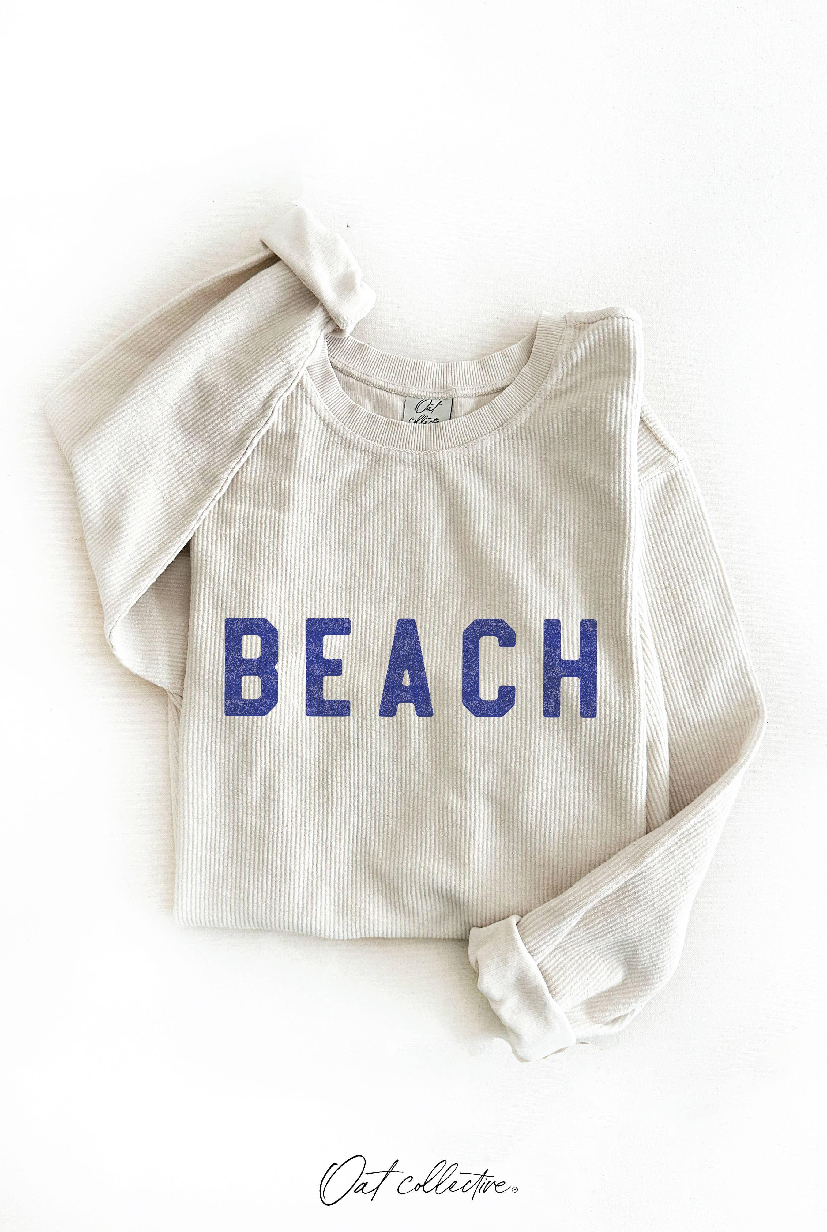OAT COLLECTIVE - Wholesale Graphic Sweatshirt - Women's - BEACH Thermal Vintage Pullover12